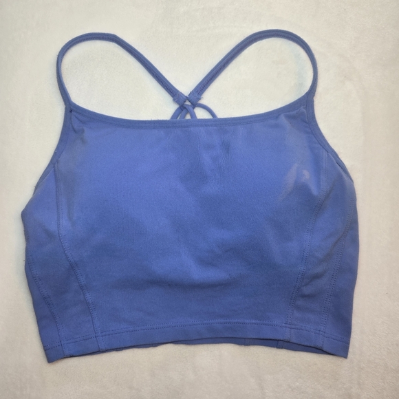 Athleta Women's Periwinkle Purple Strappy Back Sports Bra XS - Picture 1 of 8